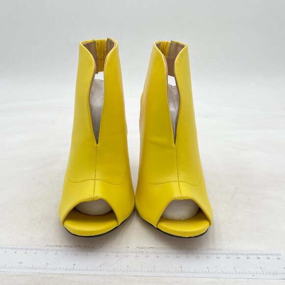 YDN Yellow Chic Slingback Peep Toe High Heel Sandals Ankle Boots Cutout Shoe - Picture 3 of 8